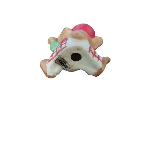 Vintage UCGC Christmas Holiday Dog Figurines Porcelain Made In Taiwan 3" - Picture 4 of 6